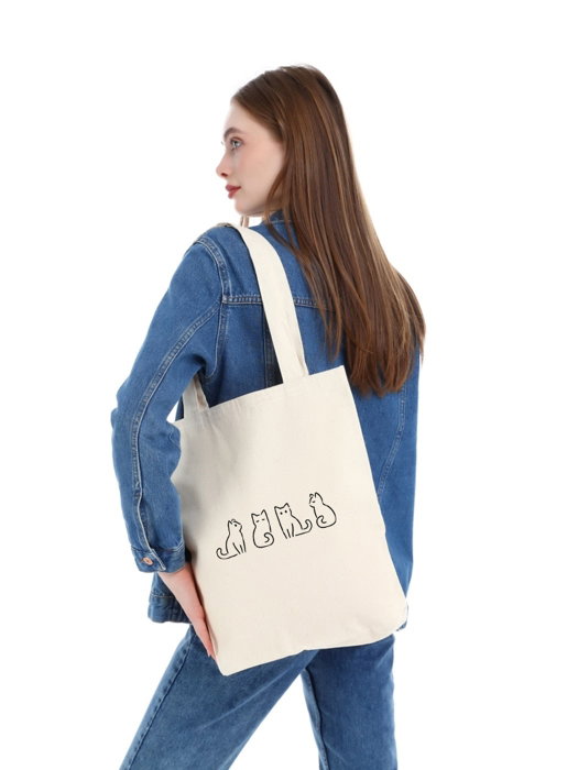 Zoozie Bags 0570 Bolso de mano de algodón 100% color crema, 35 x 40 x 8 cm, accesorio de moda sostenible y funcional